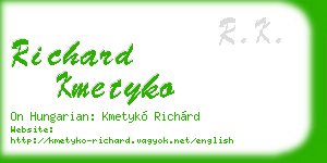 richard kmetyko business card