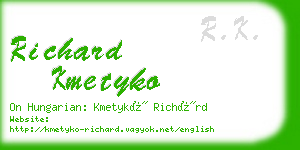 richard kmetyko business card